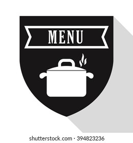 menu and saucepan design