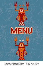 menu with seafood