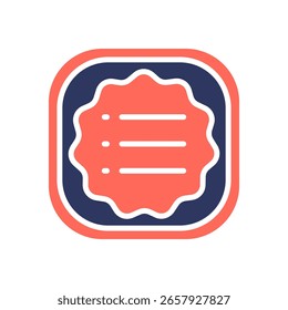 Menu Selection Icon Glyph Color Vector Illustration