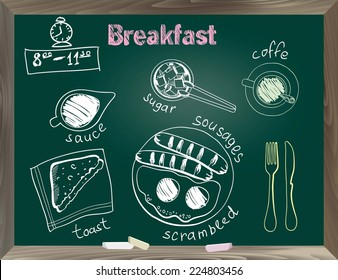 menu. set of vector icons