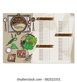 menu shabu sukiyaki objects drawing graphic  design  template