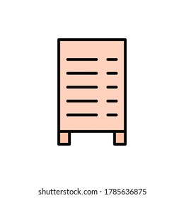Menü, Symbol signieren. Einfache Farbe mit Vektorelementen für öffentliche Catering-Symbole für i und ux, Website oder mobile Anwendungen