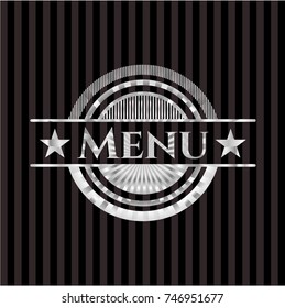 Menu silvery shiny badge