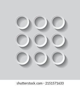 Menu simple icon, vector. Flat design. Paper style with shadow. Gray background.ai