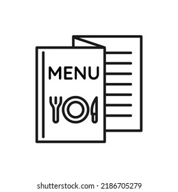 Menu simple line vector icon.