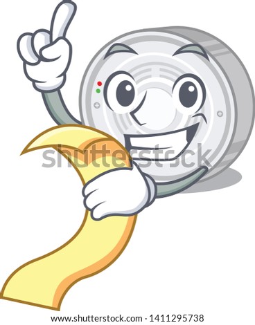 With menu smoke detector in the cartoon shape