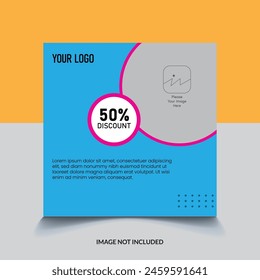 menu social media post template promotion restaurant