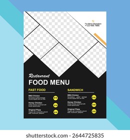 A menu for special food for special meals
