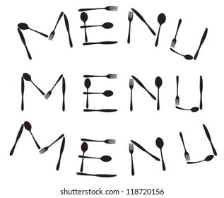 Menu, spoon - fork - knife