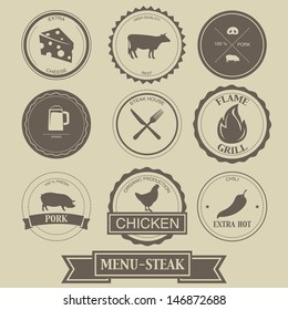 Menu Steak Label Design