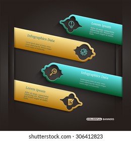 Menu style banners template with Persian arabesque design
