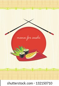 menu for sushi - Template Design
