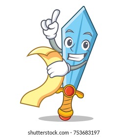 With menu sword character cartoon style vector illustration