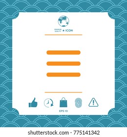 Menu symbol Icon