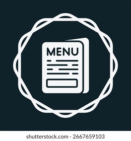 Menu symbol trendy artwork diseño de Ilustración vectorial útil de círculo bastante colorido background.eps