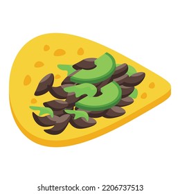 Menu tacos icon. Isometric of Menu tacos vector icon for web design isolated on white background