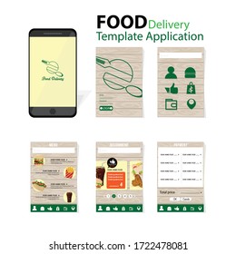 menu template application mobile food delivery