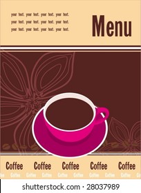 Menu template for cafe or restaurant