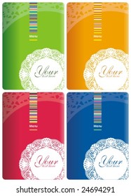Menu template with design elements
