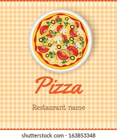 Menu template for pizza restaurant