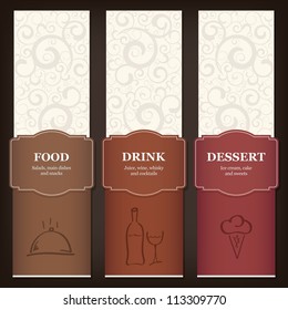 Menu template for restaurant and cafe