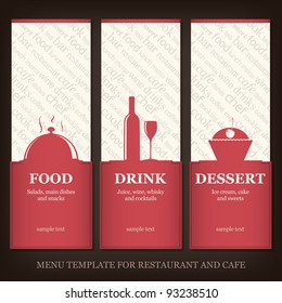 Menu template for restaurant and cafe