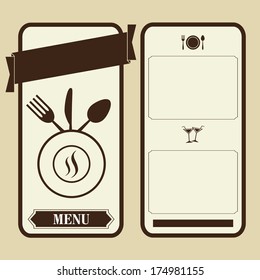 Menu template for restaurant and cafe , Vector illustration.