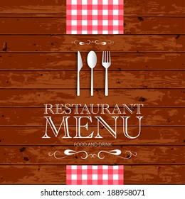 Menu template for restaurant - vector card