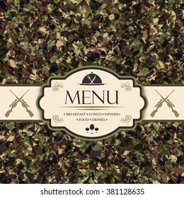Menu template for restaurants, bars and beverages