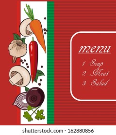 menu template - vector drawing