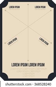 Menu template with vintage style