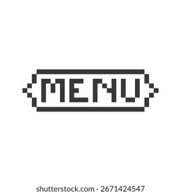 Menütext Retro-Pixelart