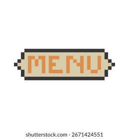 menu text retro pixel art