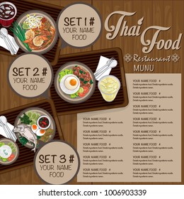 Menu Thai Food Design Template Graphic 