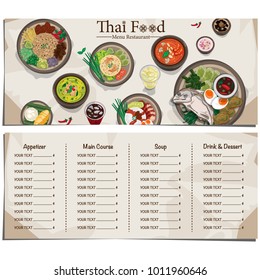 menu thai food design template graphic 