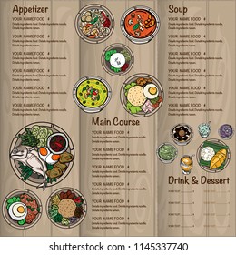menu thai food design template graphic 