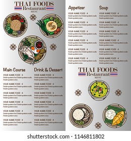 menu thai food design template graphic 