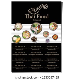 menu thai food design template graphic 