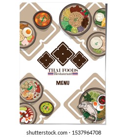 menu thai food design template graphic 
