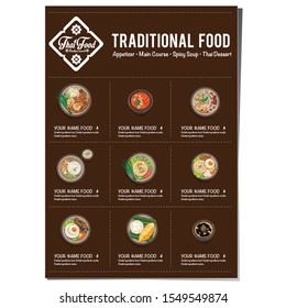 menu thai food design template graphic 