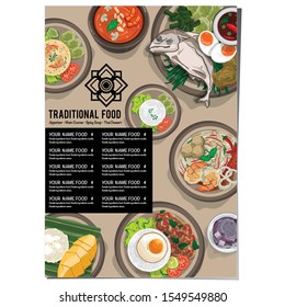 menu thai food design template graphic 