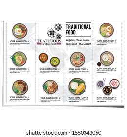 menu thai food design template graphic 