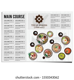 menu thai food design template graphic 