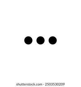 Menu three dots line icon in black with whitebackground. Graphic elements for your site. Trendy flat style isolated symbol, used for: illustration, outline, logo, websites,mobile, vector 