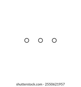 Menu three dots line icon in black with whitebackground. Graphic elements for your site. Trendy flat style isolated symbol, used for: illustration, outline, logo, websites,mobile, vectorb