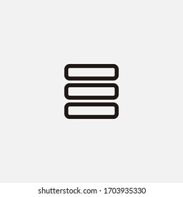 menu three outlined bars icon vector illustrator sign