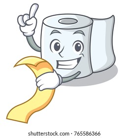 With menu tissue character cartoon style