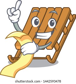 With menu toy ice sled in cartoon shape