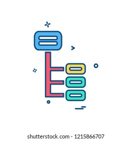 menu tree icon design vector 