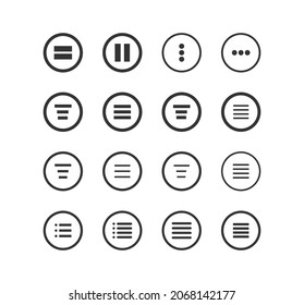 Menu UI Design Element icon set. Hamburger button,
Ui menu and hamburger buttons